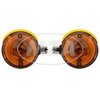 Paar Blinkleuchten, vordere - rund - 8580.23 - Lichtaustritt: Orange - Blinkeraufnahme 10 mm