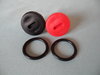 Set Verschlussstopfen schwarz/rot inkl. 2x O-Ring - zum Kupplungsdeckel - für S51, SR50, KR51/2