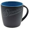 Tasse, Farbe: matt schwarz, blau - Motiv: ""SIMSON""